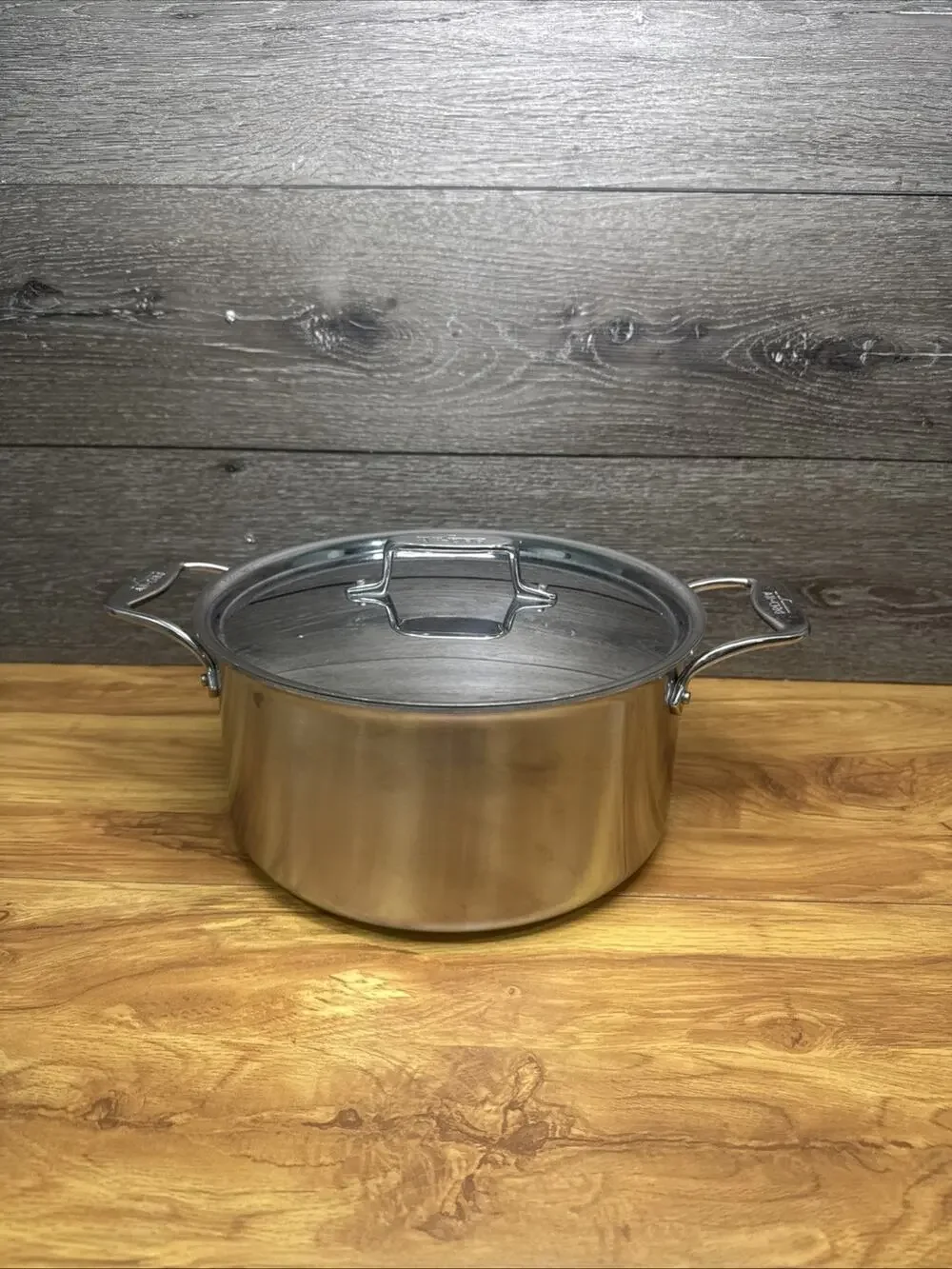 All-Clad D5 5-Ply Brushed Stainless Steel Stockpot 8 Quart Induction Oven Broile